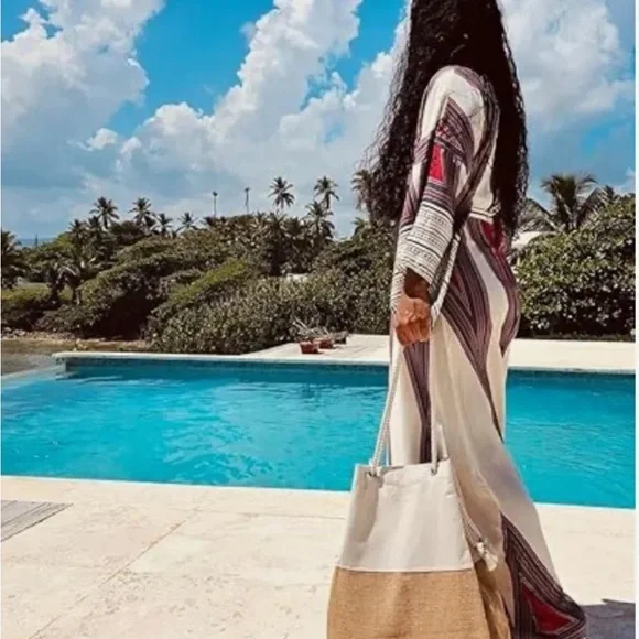 Tribe Alive Two-Tone Tan and Cream Backpack - Picture 2 of 3